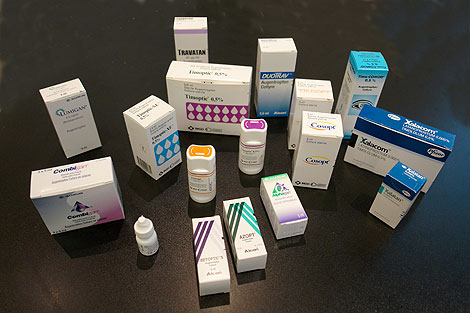 Diverse Glaukom-Medikamente
